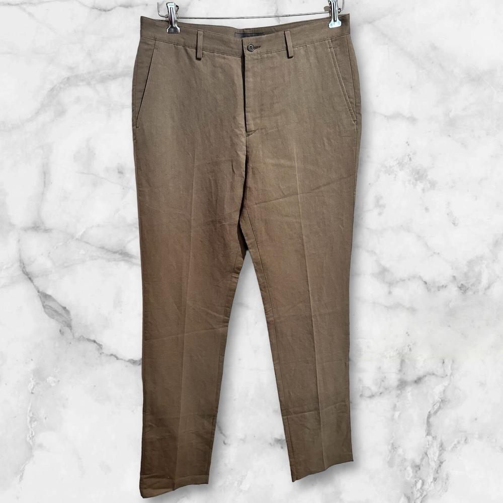 John Varvatos Men's Linen Blend Chino‎ Style Pants Sz 48 34x38 Not Hemmed